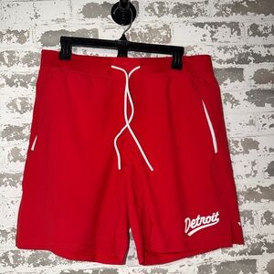 Fanatics NHL Detroit Men's Athletic Shorts Red Size Large